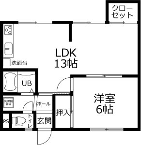 ジュリエッタ間取り　203・206・303